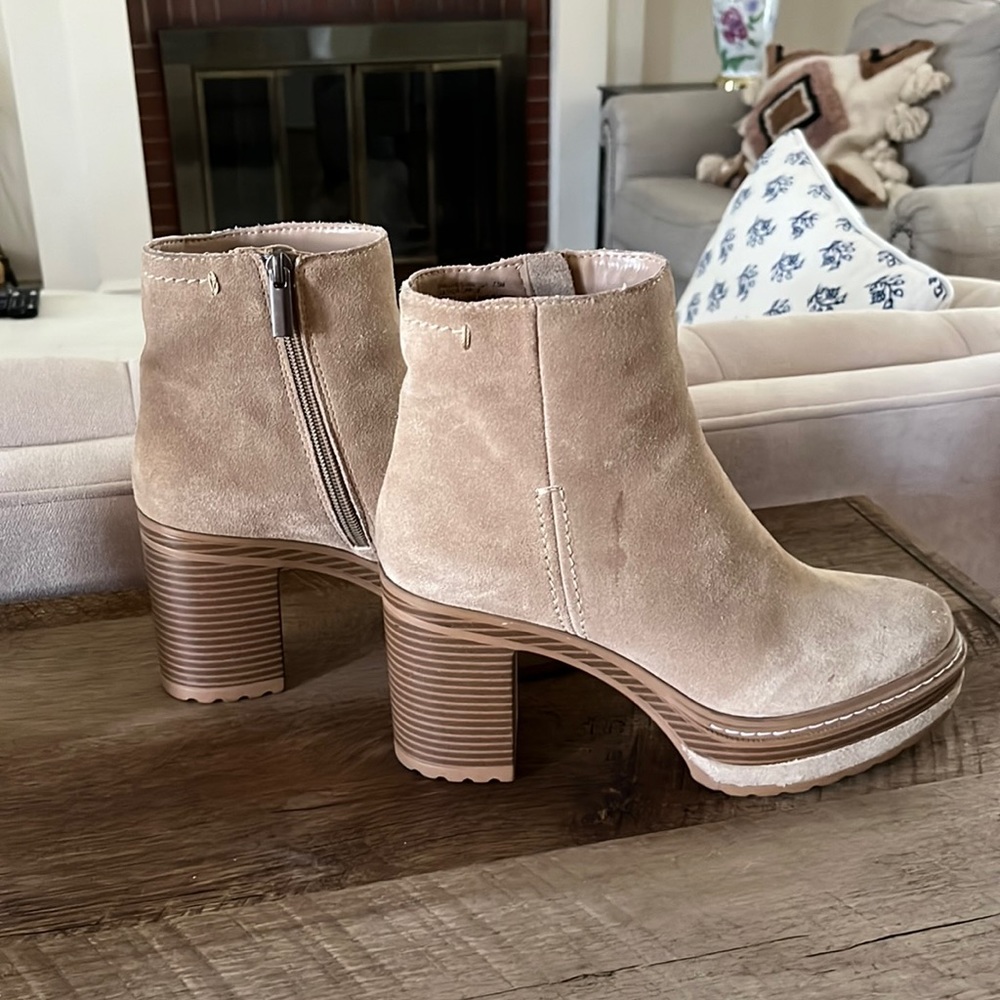 Steve Madden suede platform booties